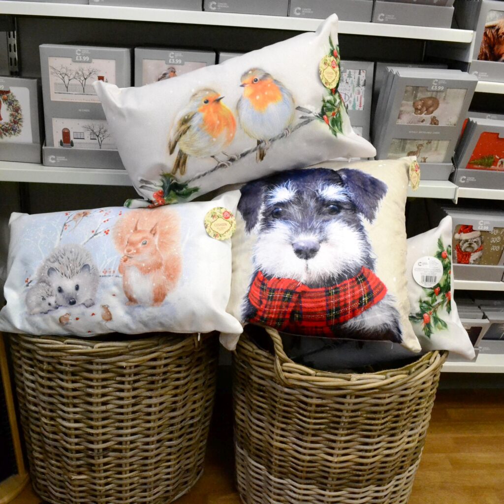 Cancer Research UK - Christmas cushions