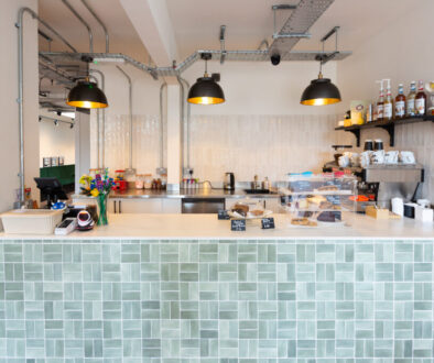 Interior of Caterham Valley's LEGO cafe, Brick Stop