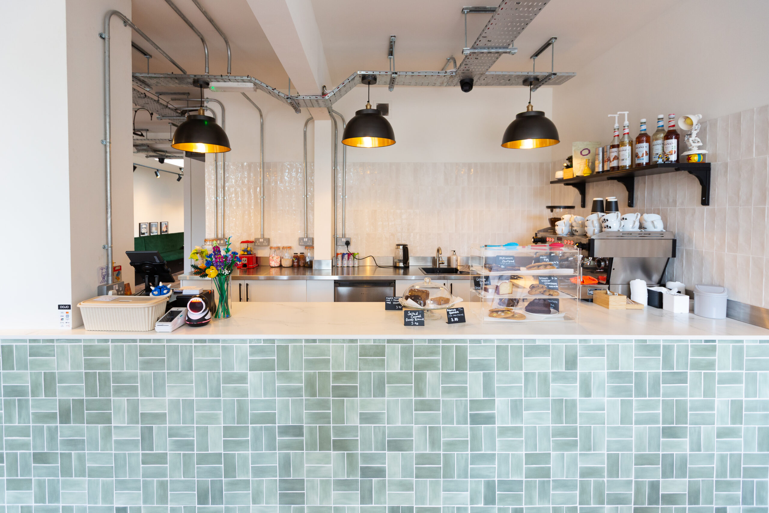 Interior of Caterham Valley's LEGO cafe, Brick Stop