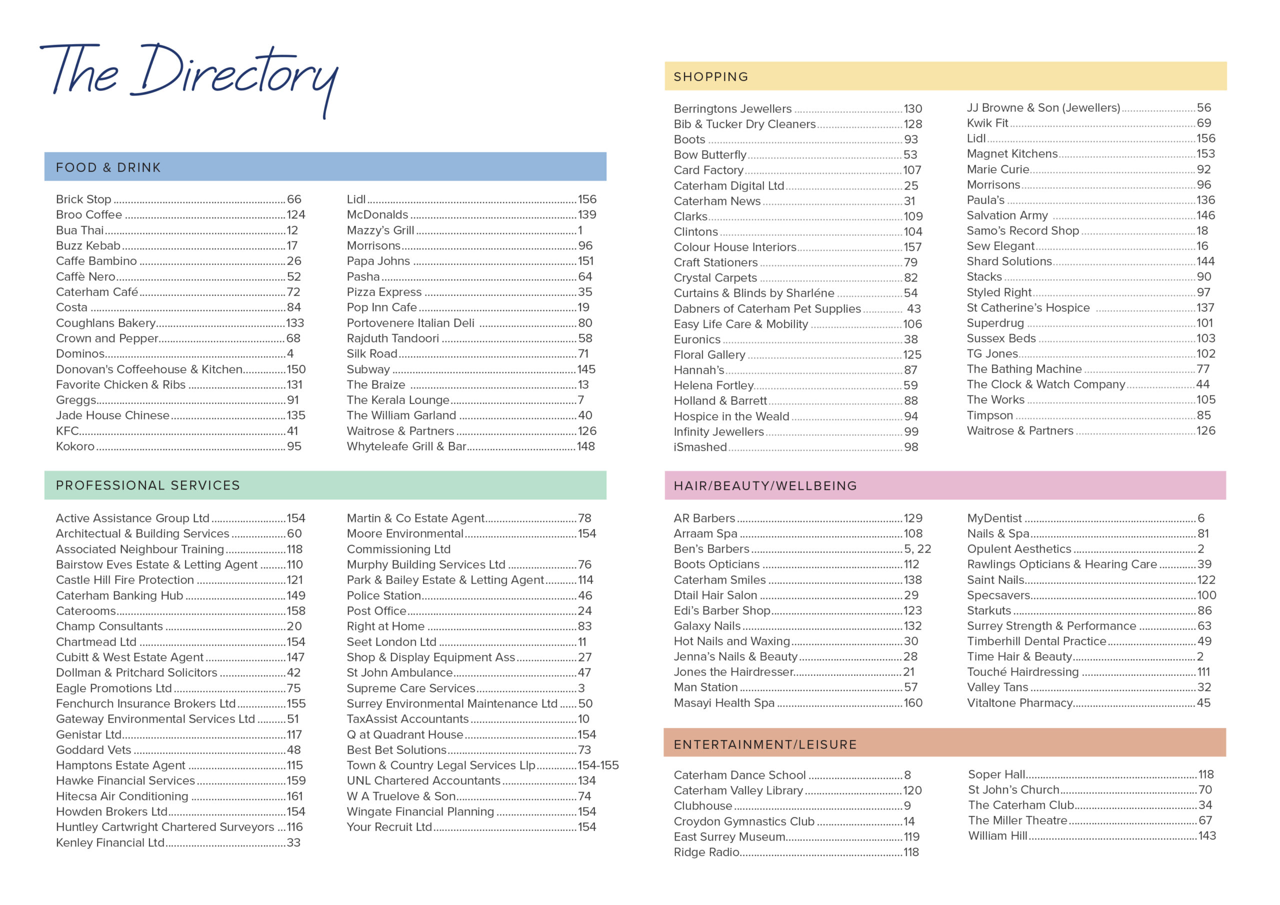 Caterham Valley digital map Directory of businesses in Caterham Valley